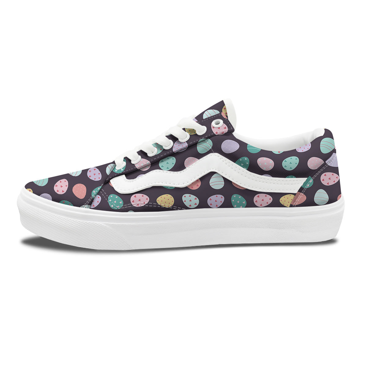Easter Eggs Cute Print Pattern Skate Shoes-grizzshop