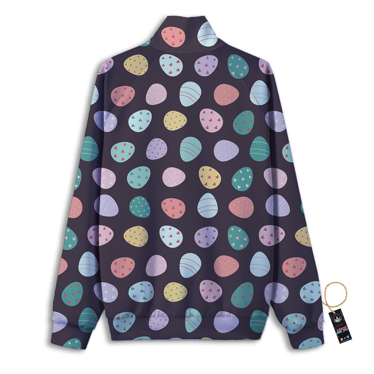 Easter Eggs Cute Print Pattern Track Jacket-grizzshop