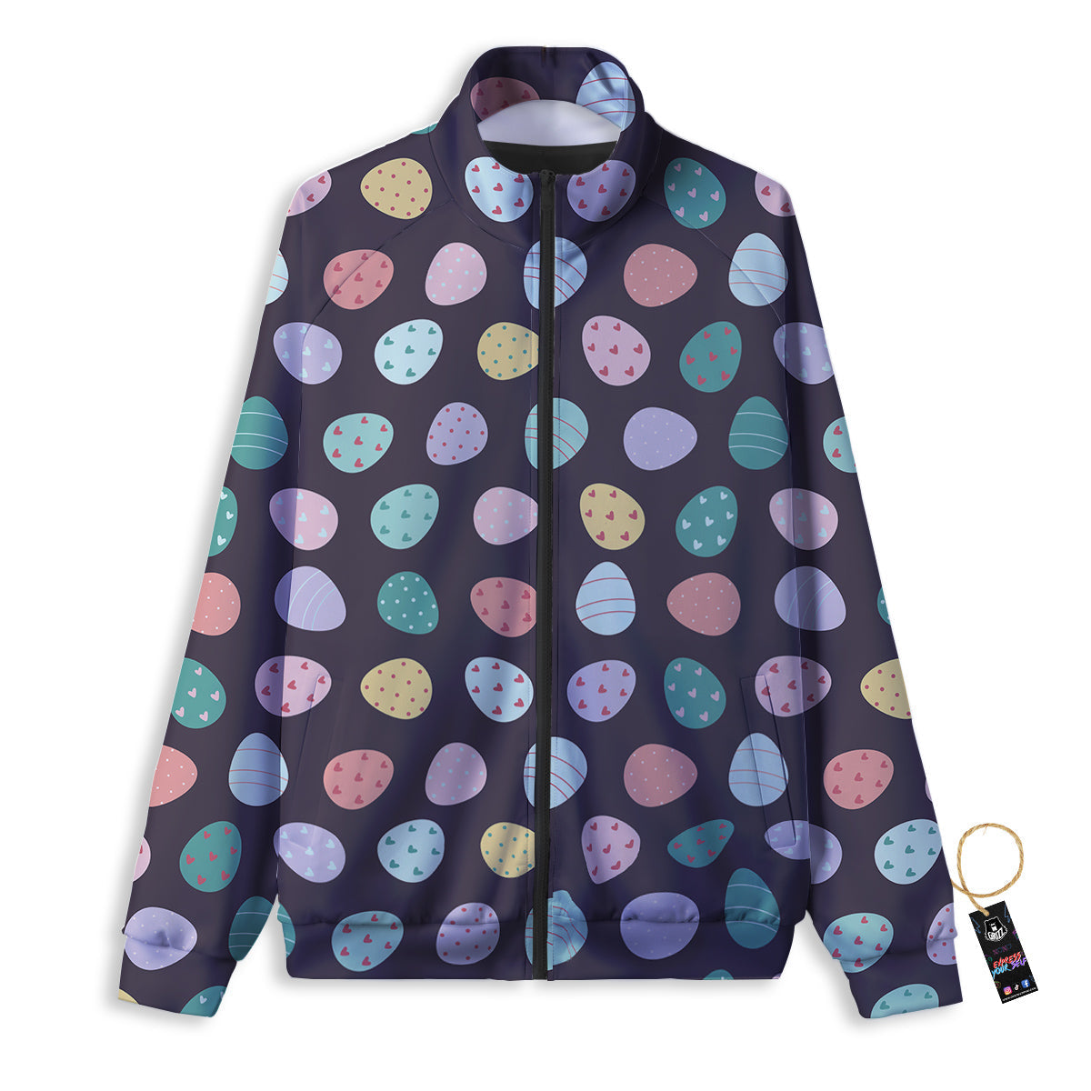 Easter Eggs Cute Print Pattern Track Jacket-grizzshop
