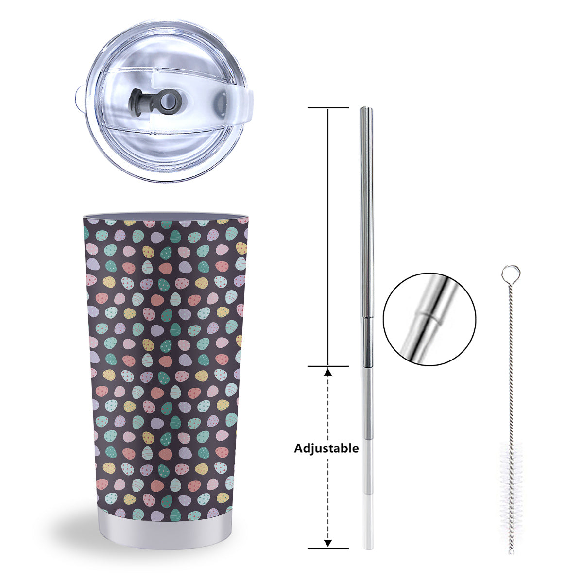 Easter Eggs Cute Print Pattern Tumbler-grizzshop