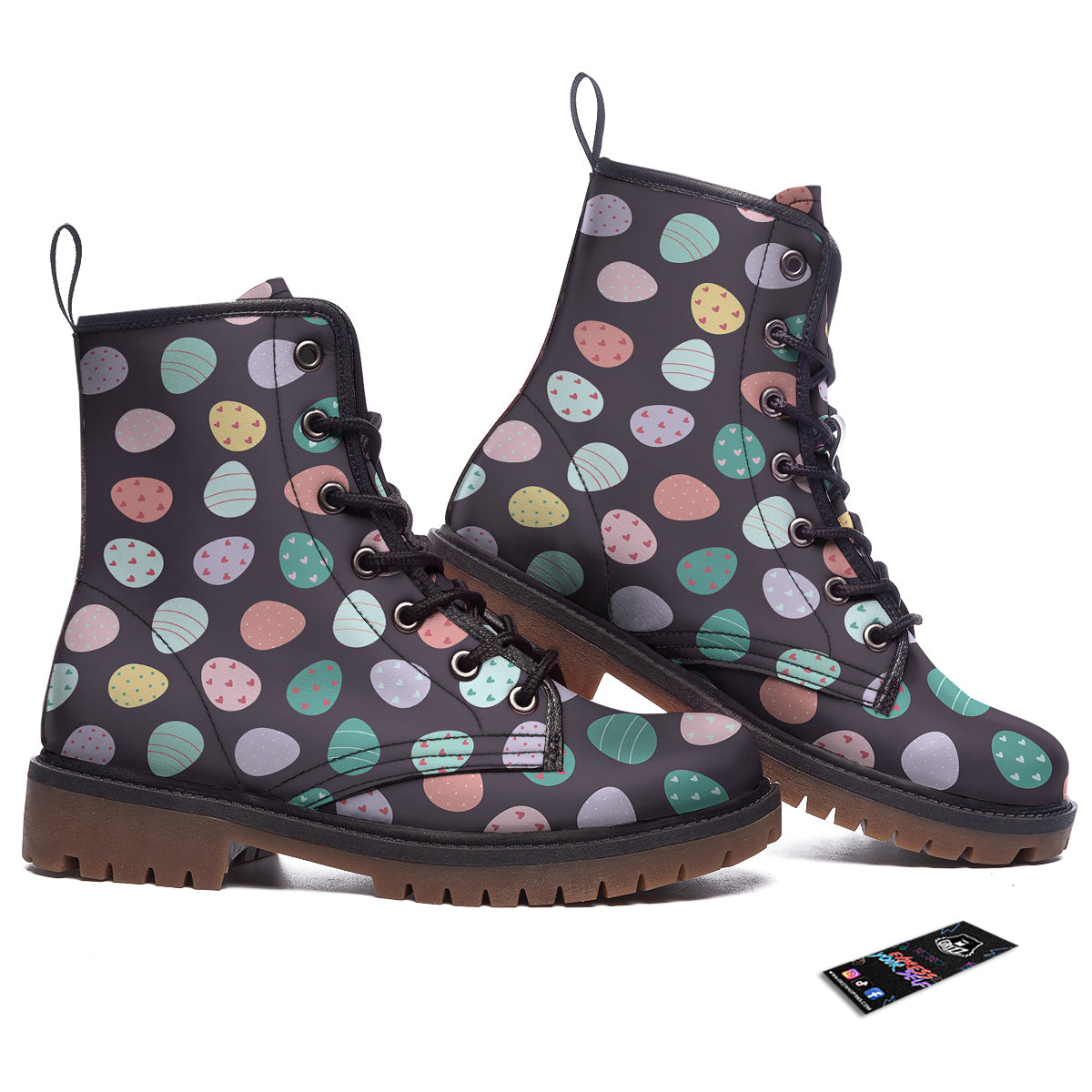 Easter Eggs Cute Print Pattern Work Boots-grizzshop
