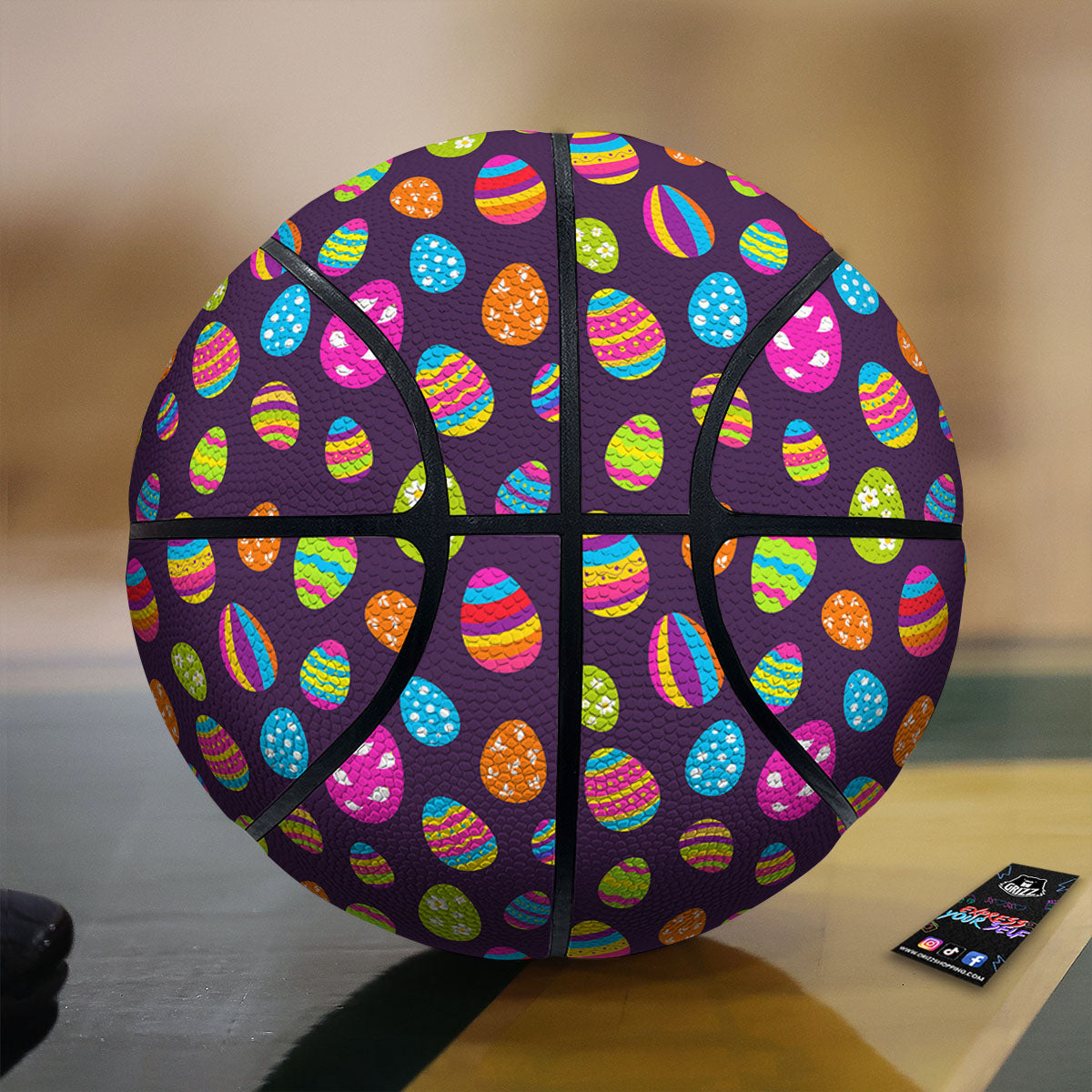 Easter Eggs Colorful Cute Print Pattern Basketball