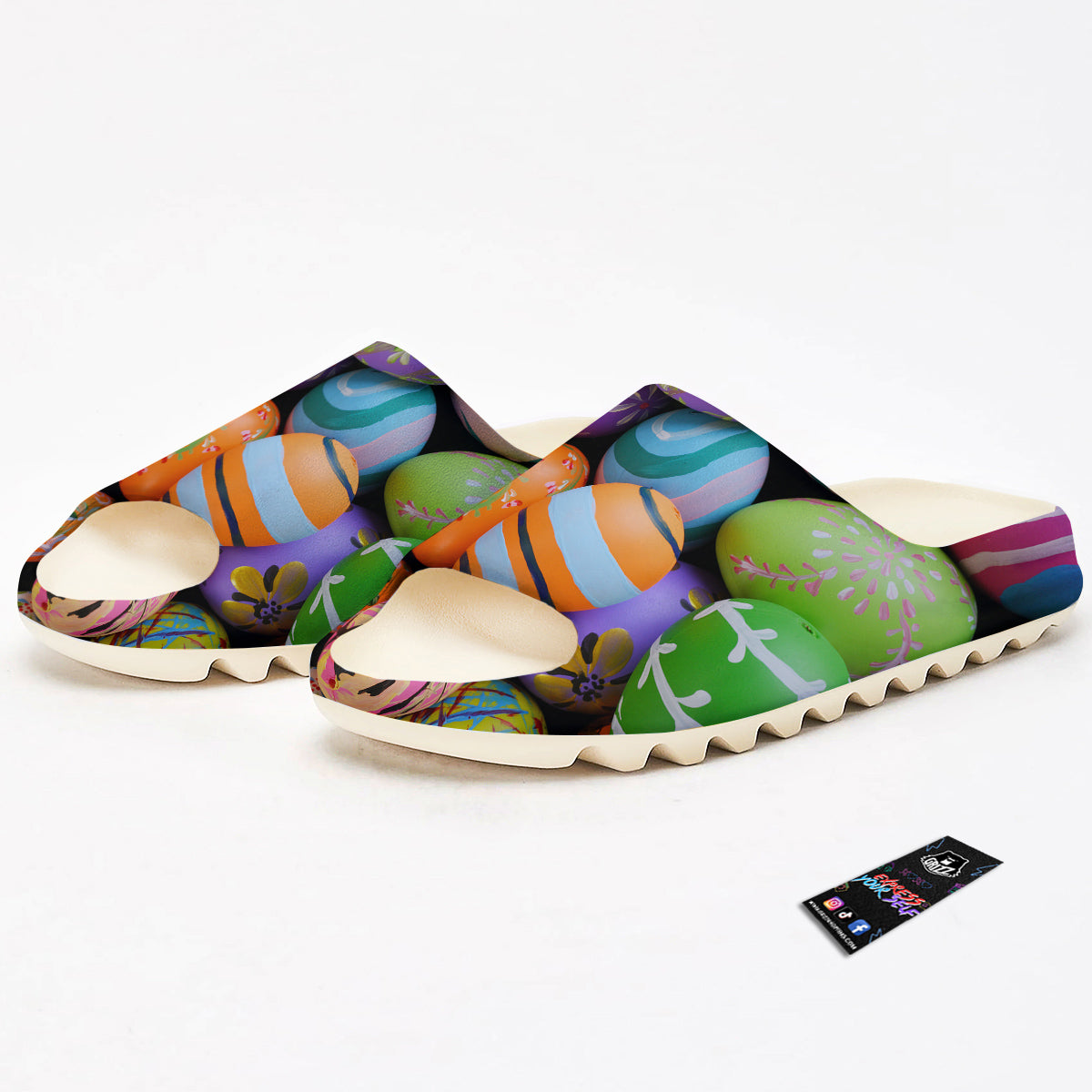 Easter Eggs Colorful Print Sandals-grizzshop