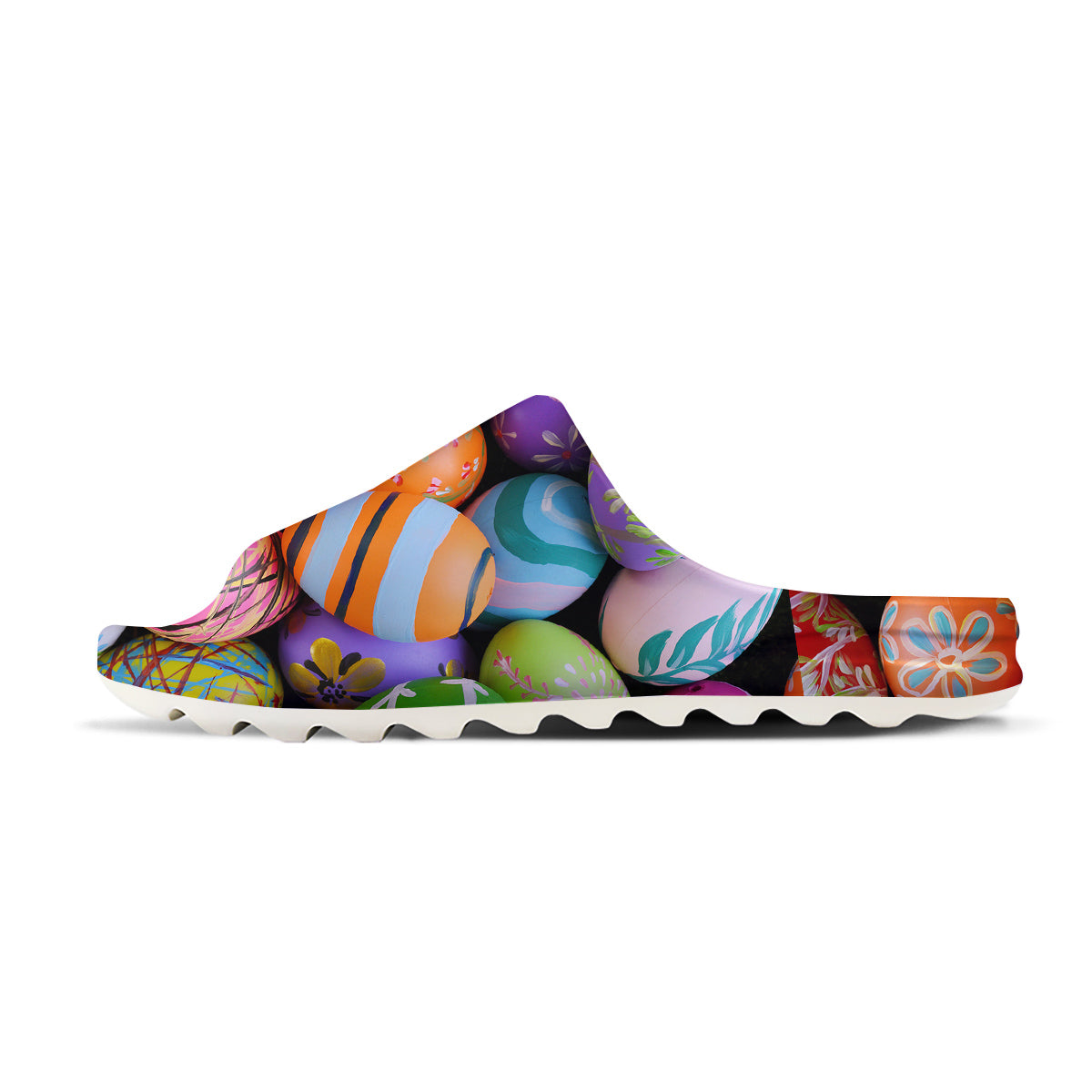 Easter Eggs Colorful Print Sandals-grizzshop