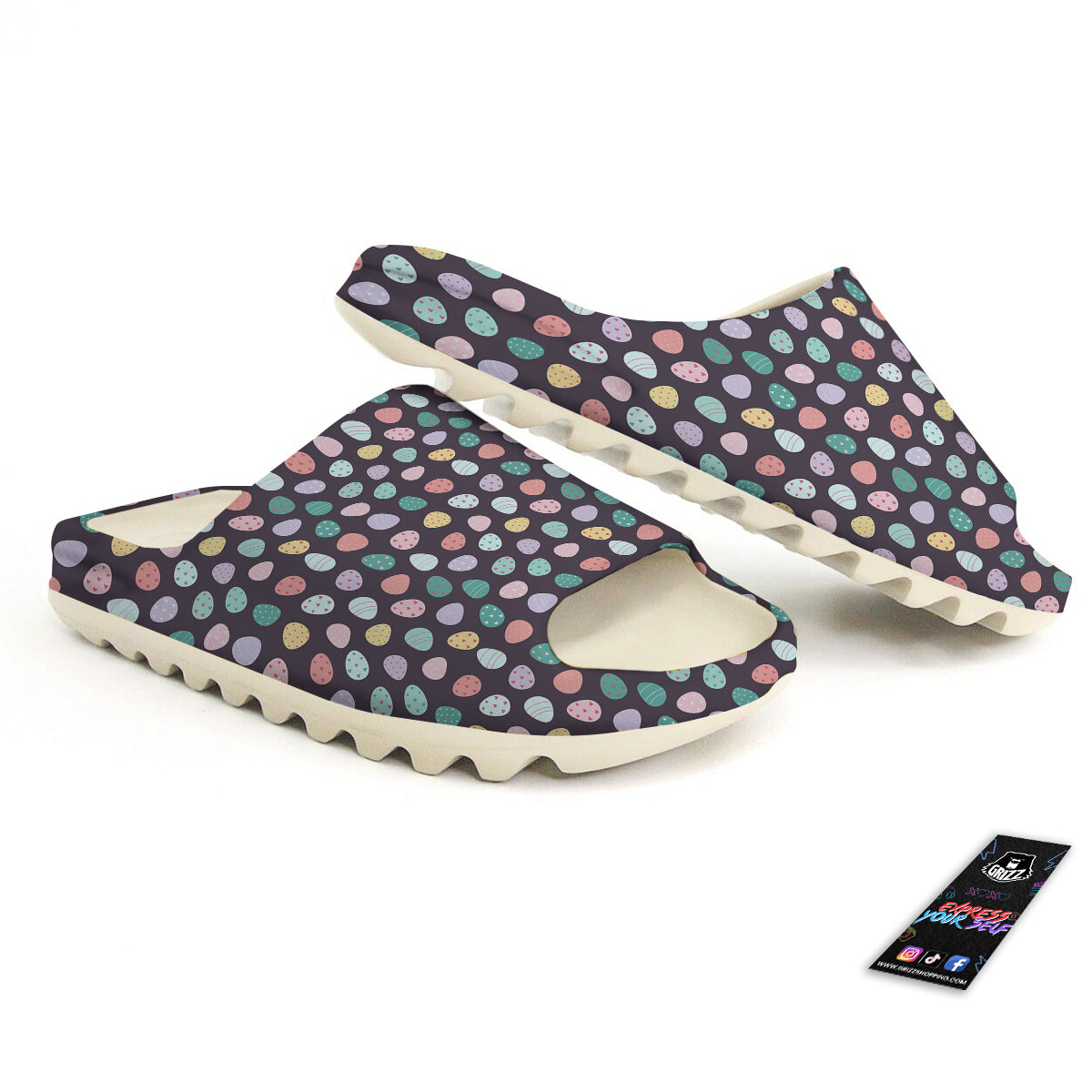 Easter Eggs Cute Print Pattern Sandals-grizzshop
