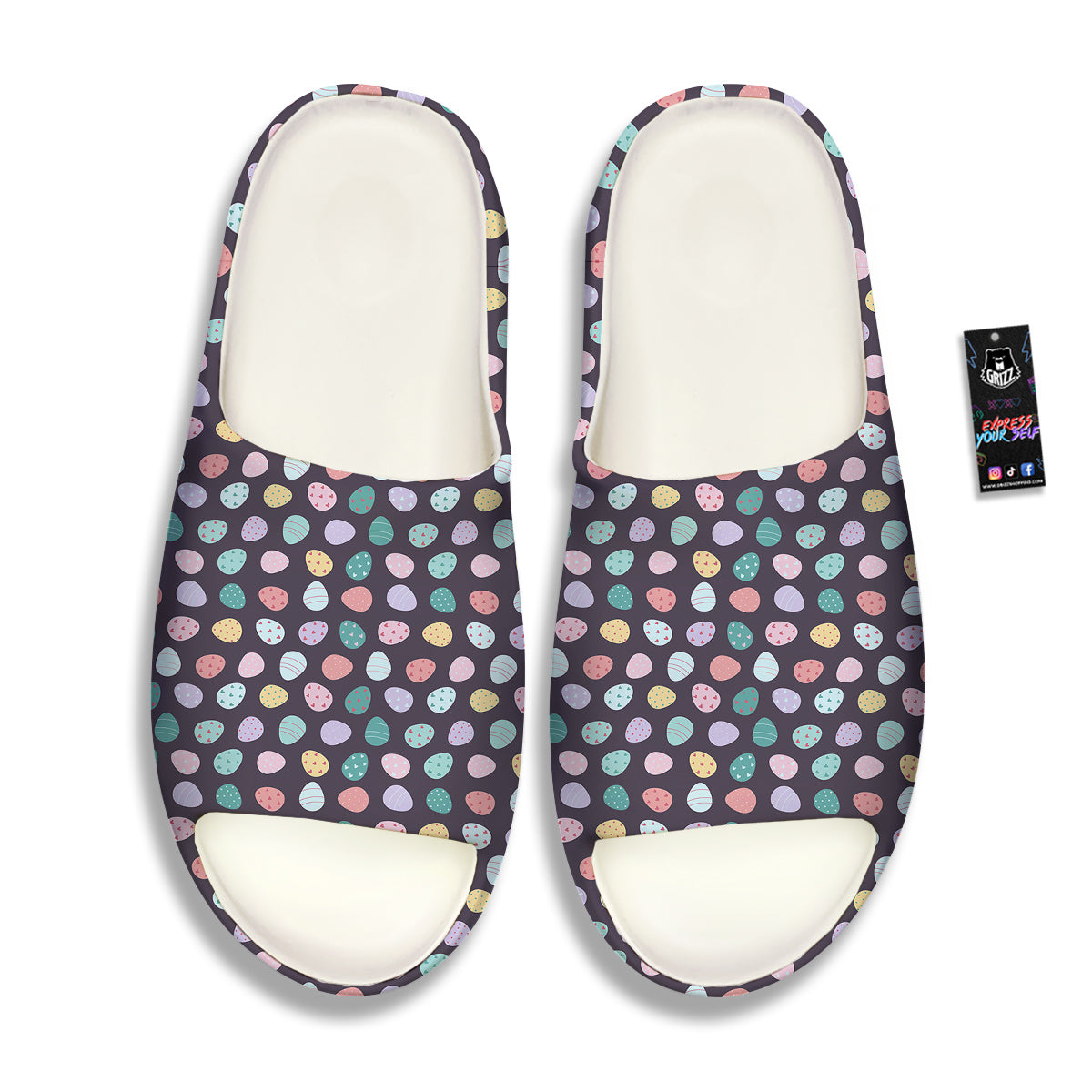 Easter Eggs Cute Print Pattern Sandals-grizzshop