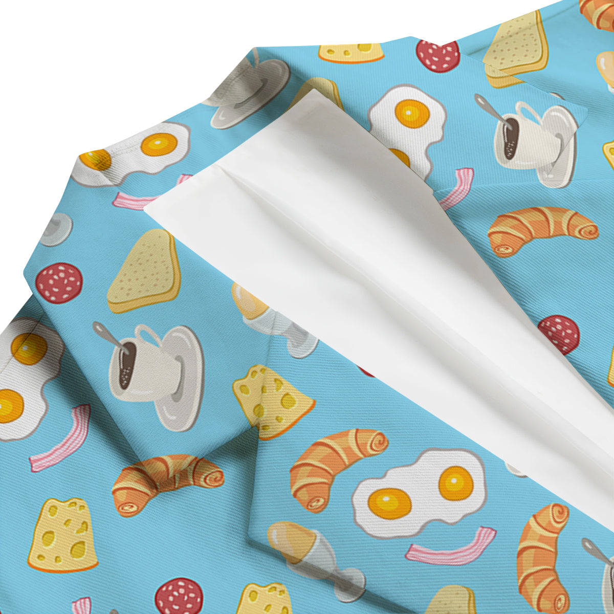 Easy Breakfast Print Pattern Men's Blazer-grizzshop