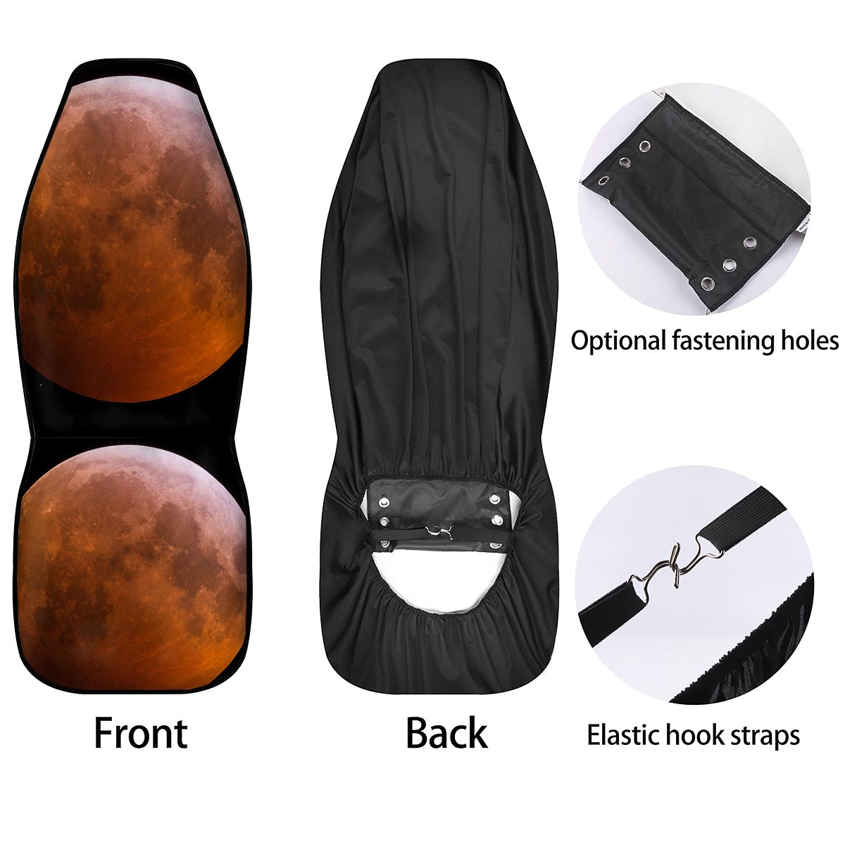 Eclipse Total Lunar Print Car Seat Covers-grizzshop
