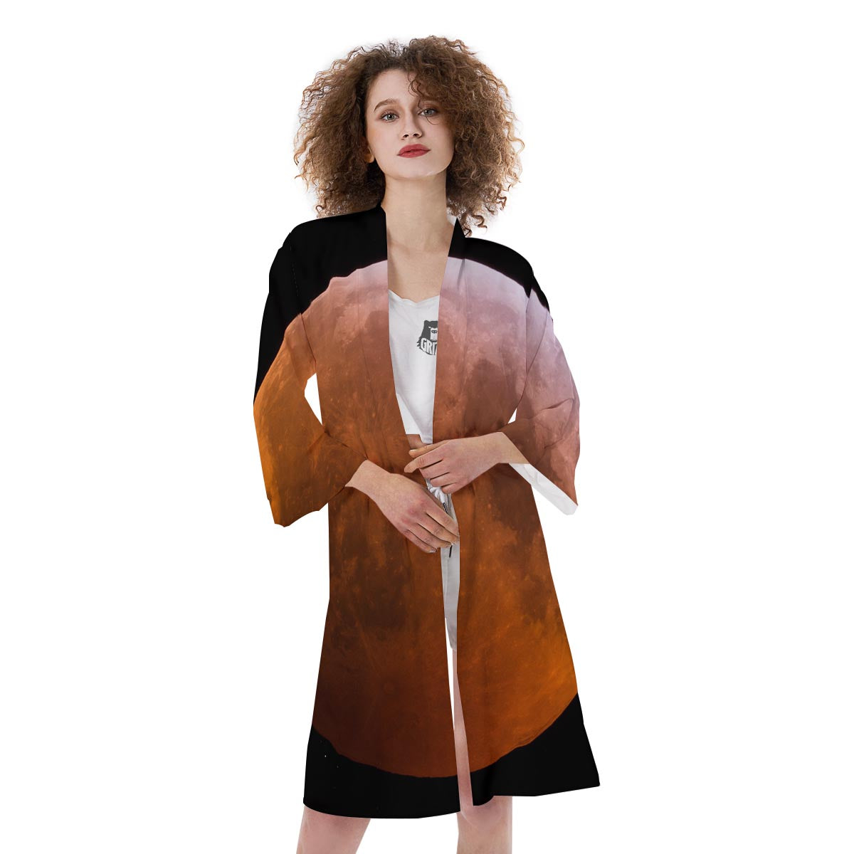 Eclipse Total Lunar Print Kimono-grizzshop