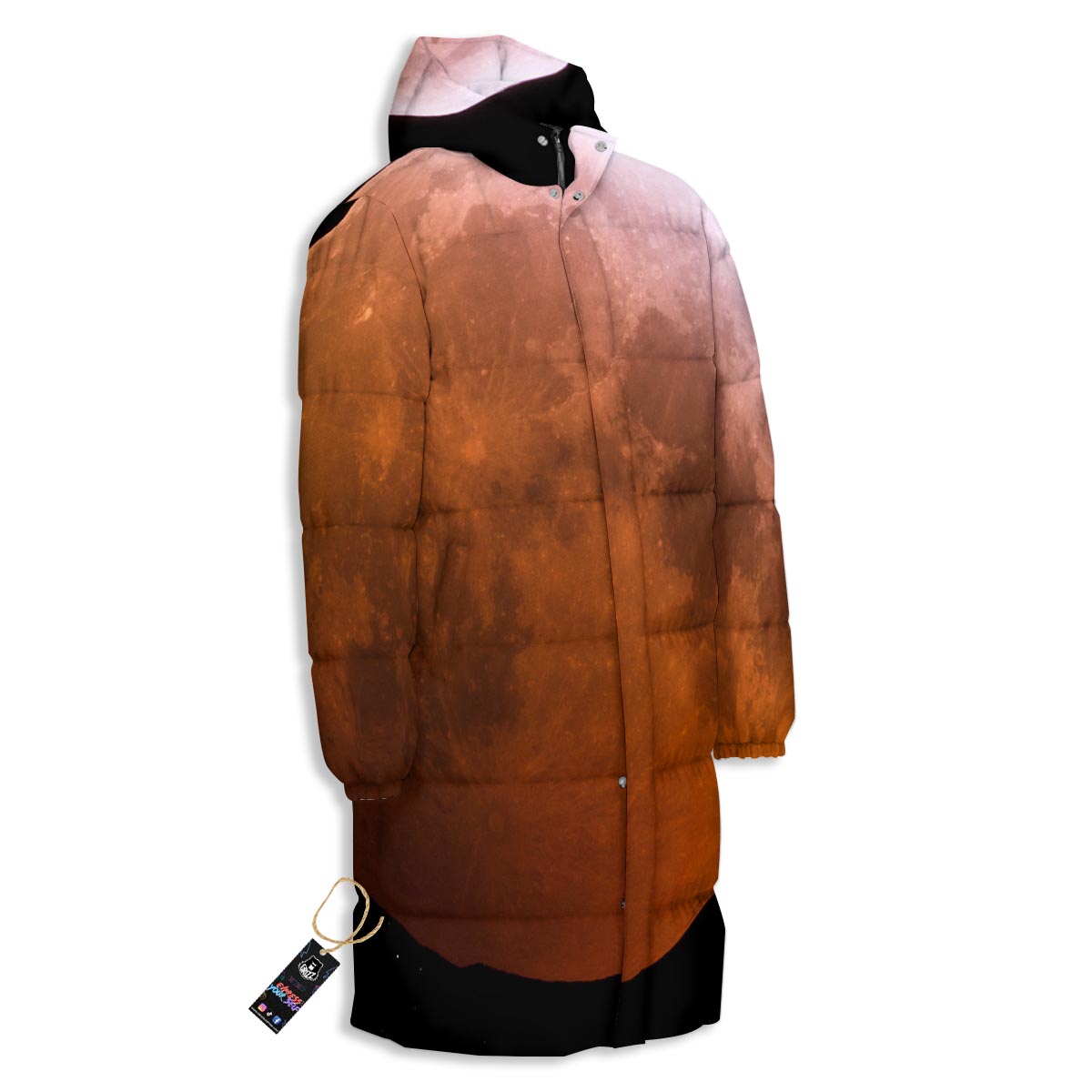 Eclipse Total Lunar Print Long Down Jacket-grizzshop