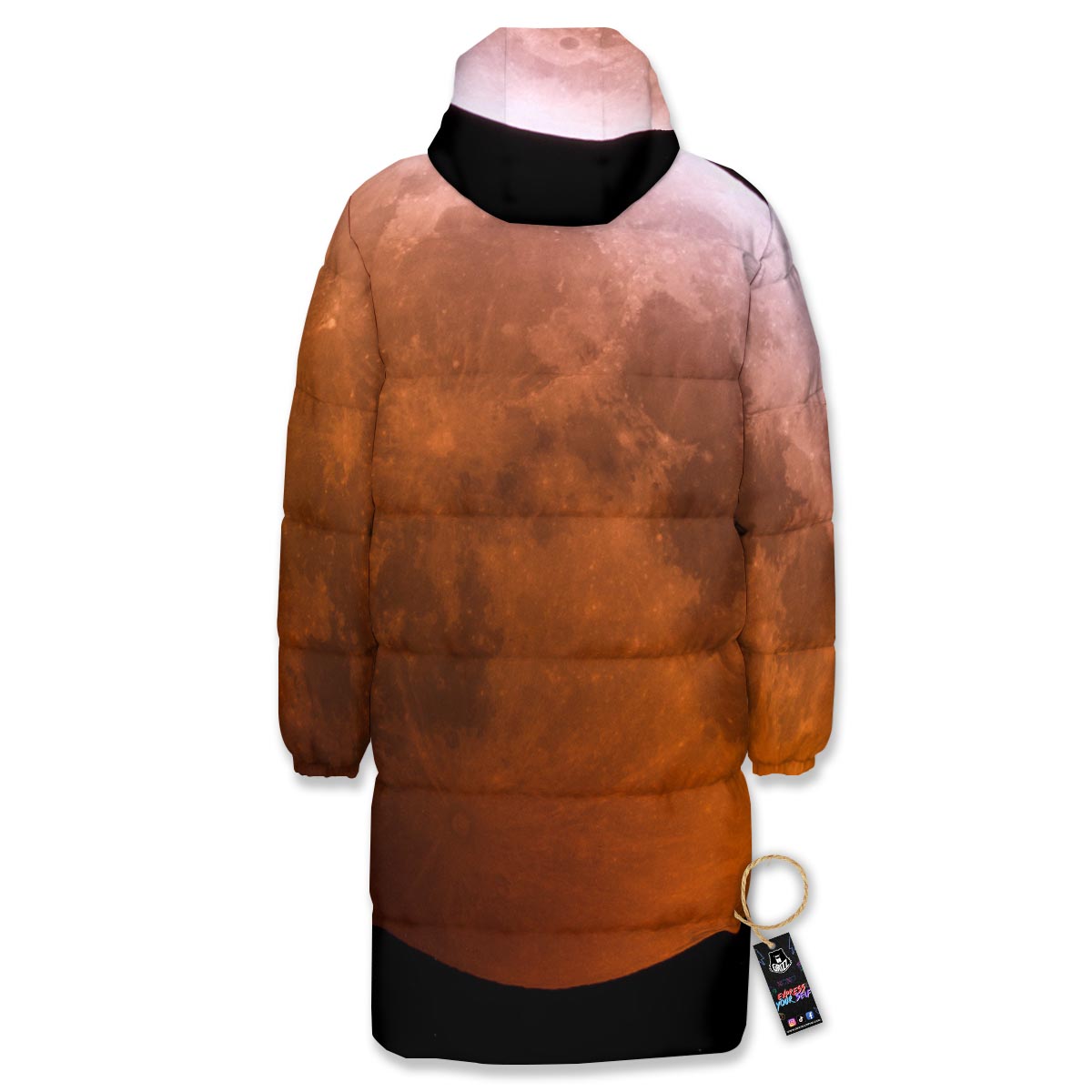 Eclipse Total Lunar Print Long Down Jacket-grizzshop