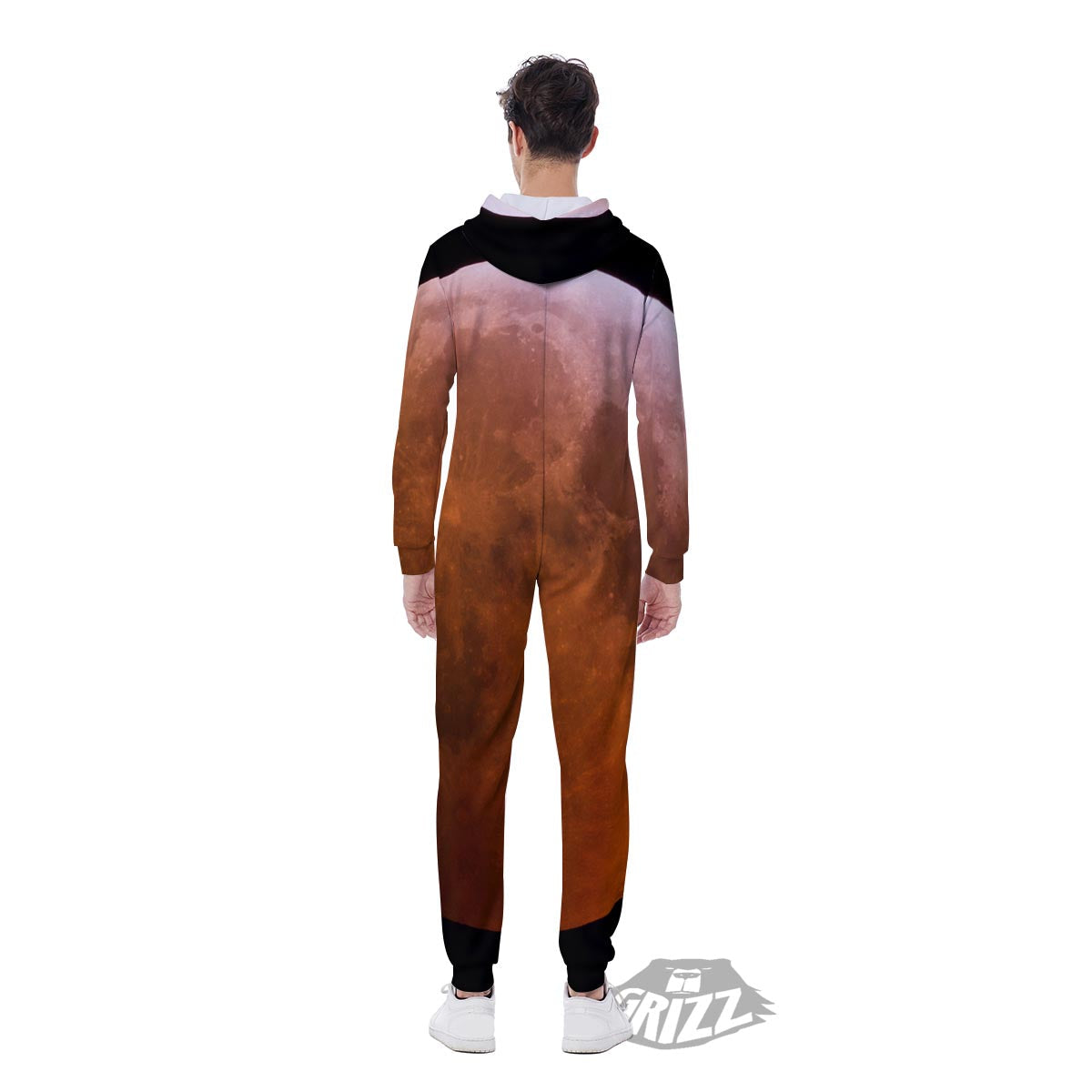 Eclipse Total Lunar Print Men's Jumpsuit-grizzshop
