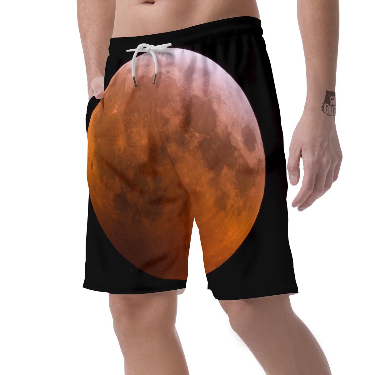 Eclipse Total Lunar Print Men's Shorts-grizzshop