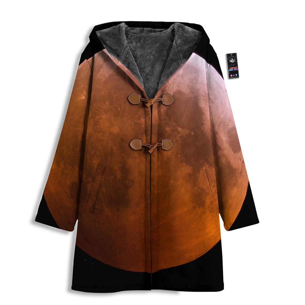 Eclipse Total Lunar Print Men's Windbreaker Jacket-grizzshop