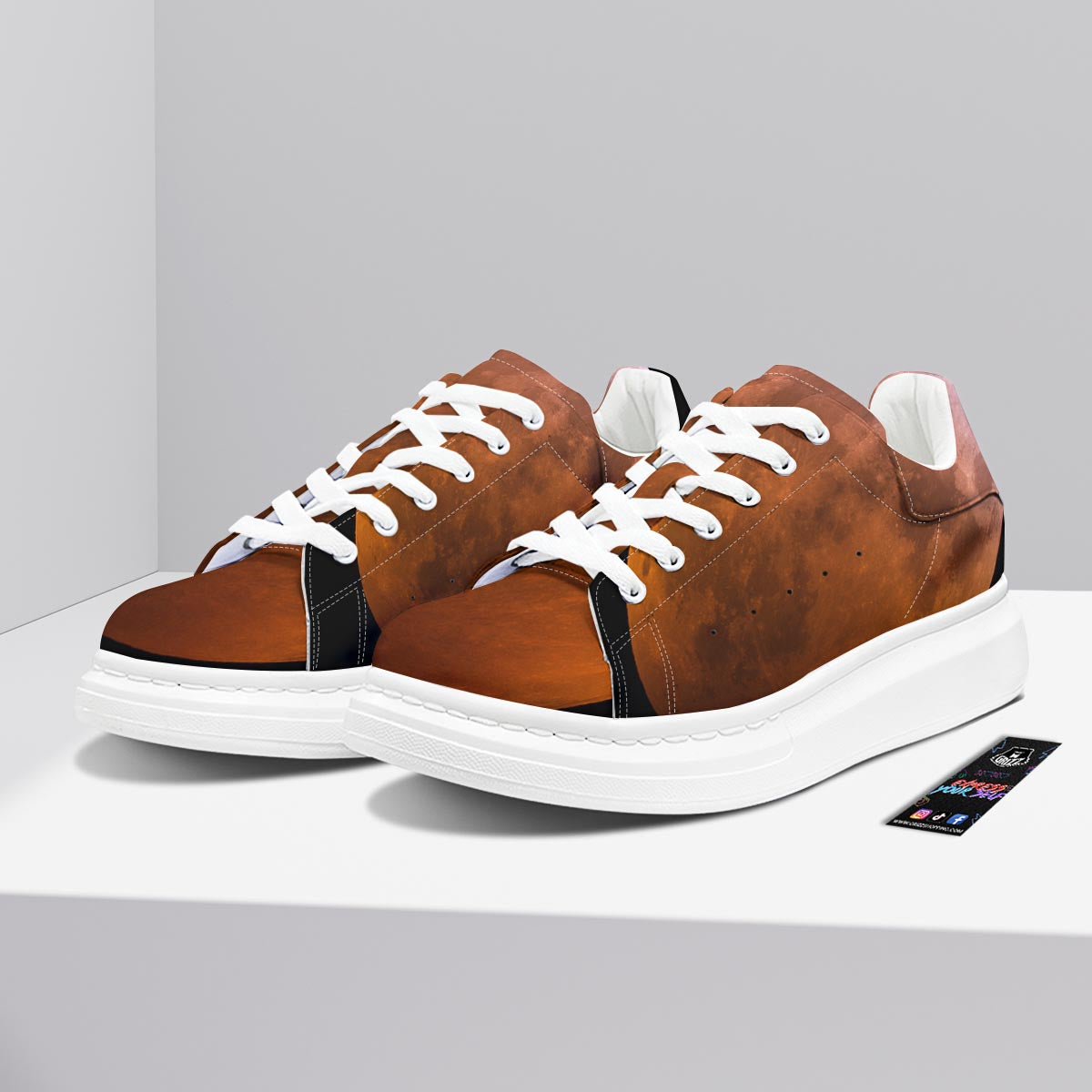 Eclipse Total Lunar Print Platform Shoes-grizzshop