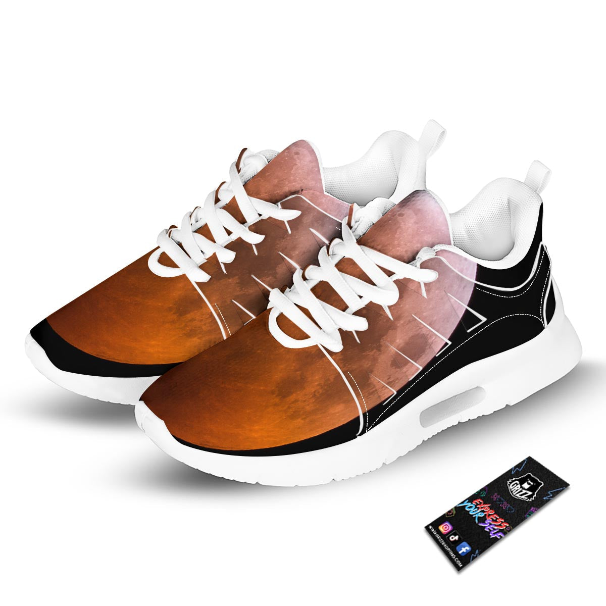 Eclipse Total Lunar Print Tennis Shoes-grizzshop