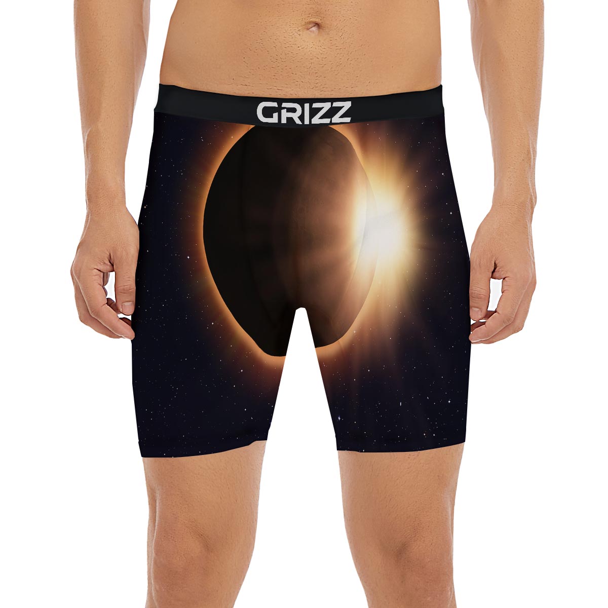 Eclipse Total Solar Print Boxer Briefs-grizzshop