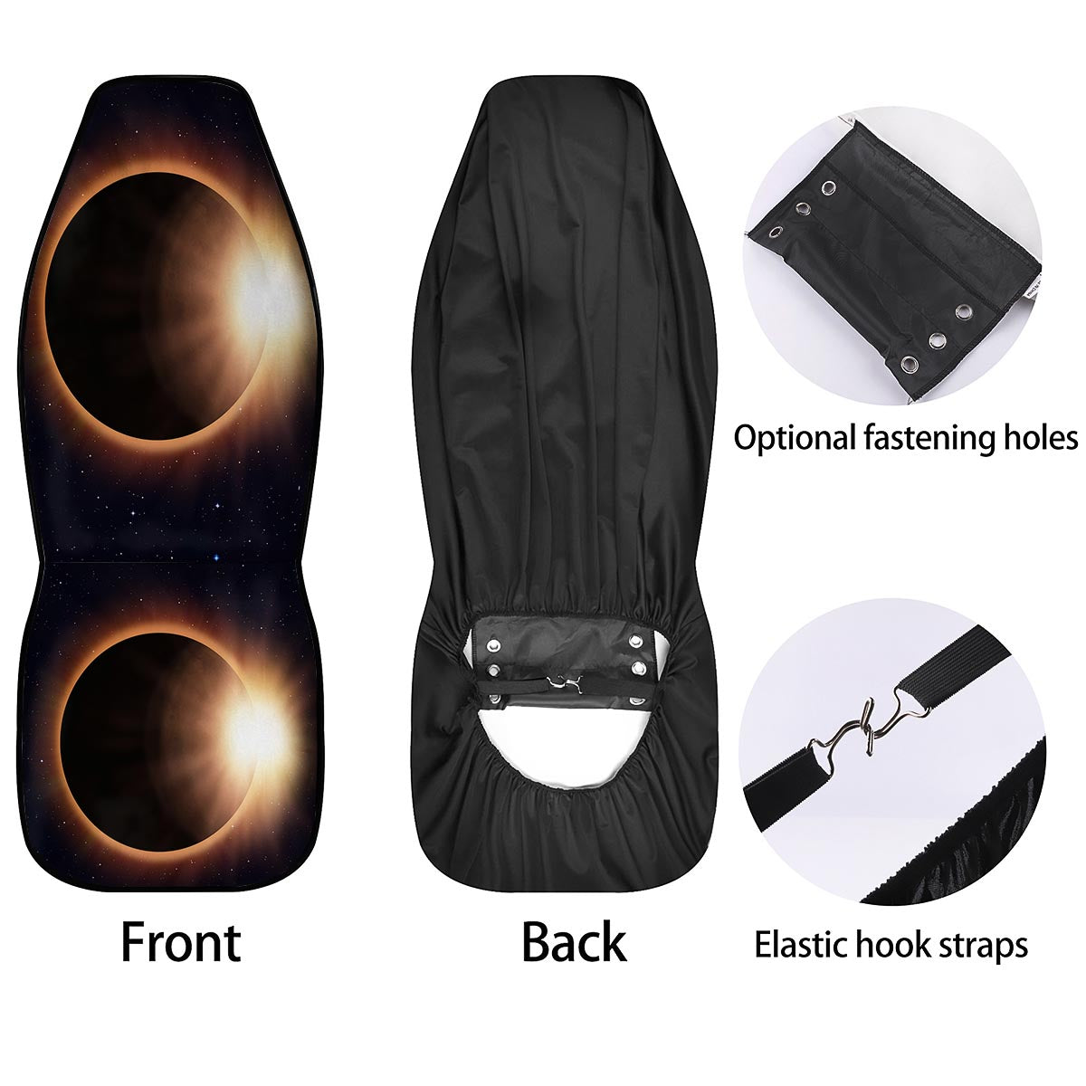 Eclipse Total Solar Print Car Seat Covers-grizzshop