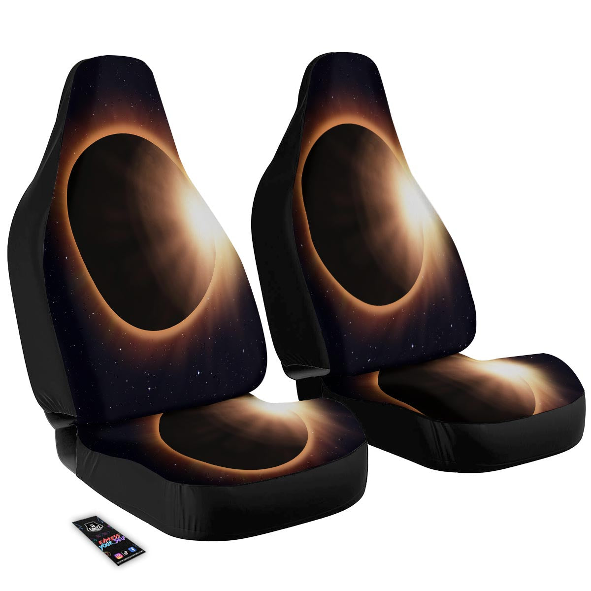 Eclipse Total Solar Print Car Seat Covers-grizzshop