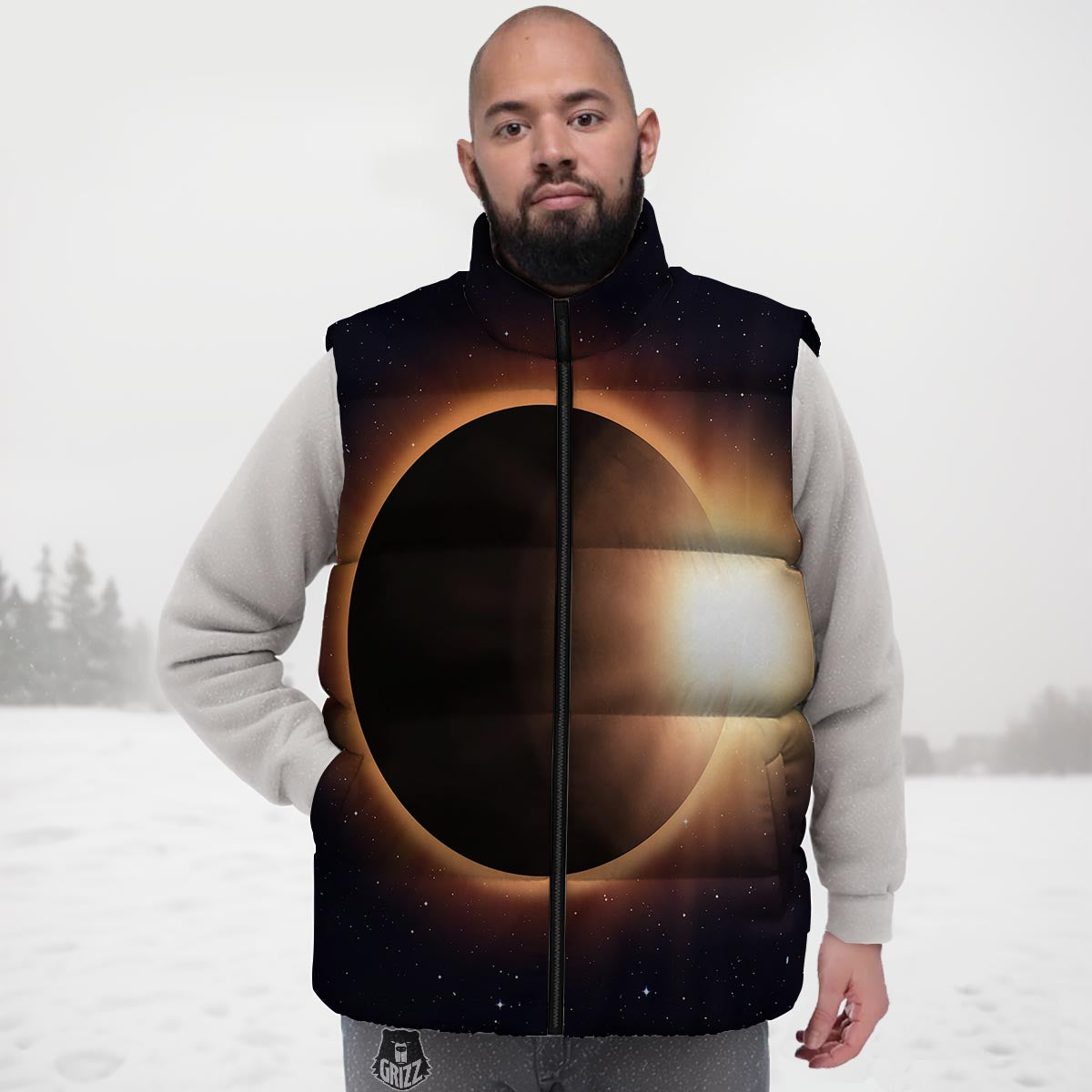Eclipse Total Solar Print Down Vest