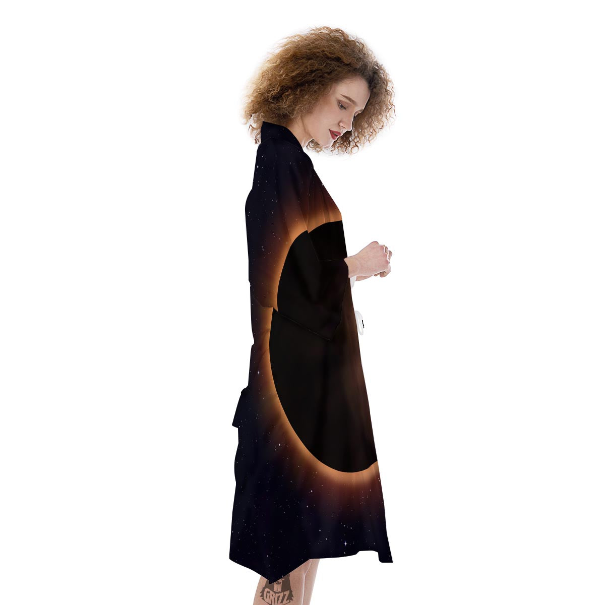 Eclipse Total Solar Print Kimono-grizzshop
