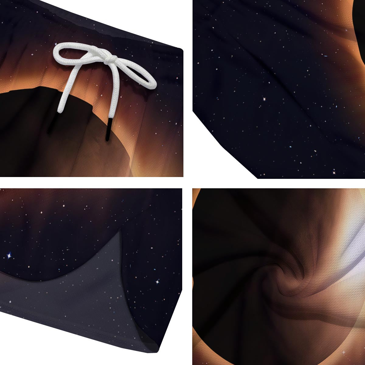 Eclipse Total Solar Print Men's Running Shorts-grizzshop