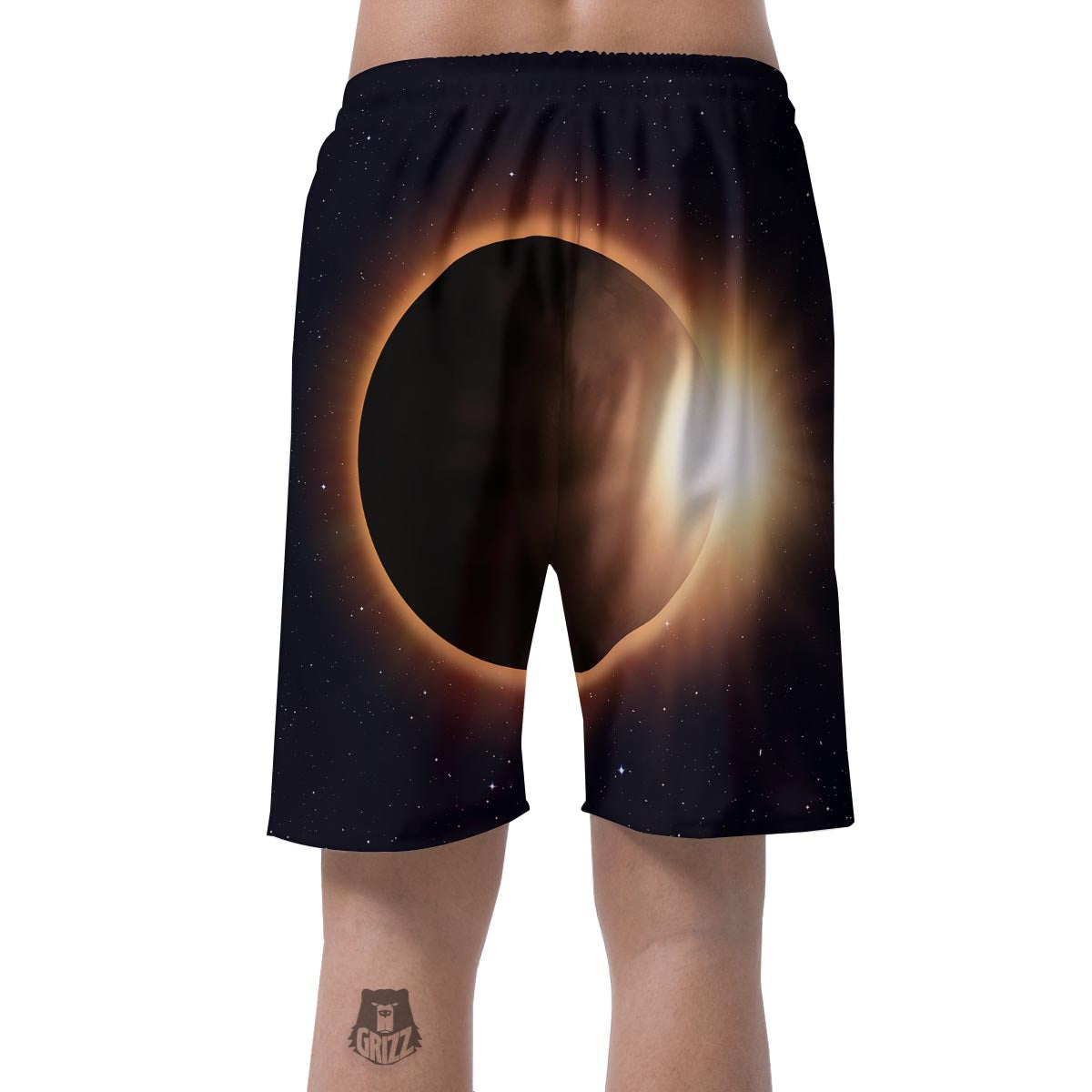 Eclipse Total Solar Print Men's Shorts-grizzshop