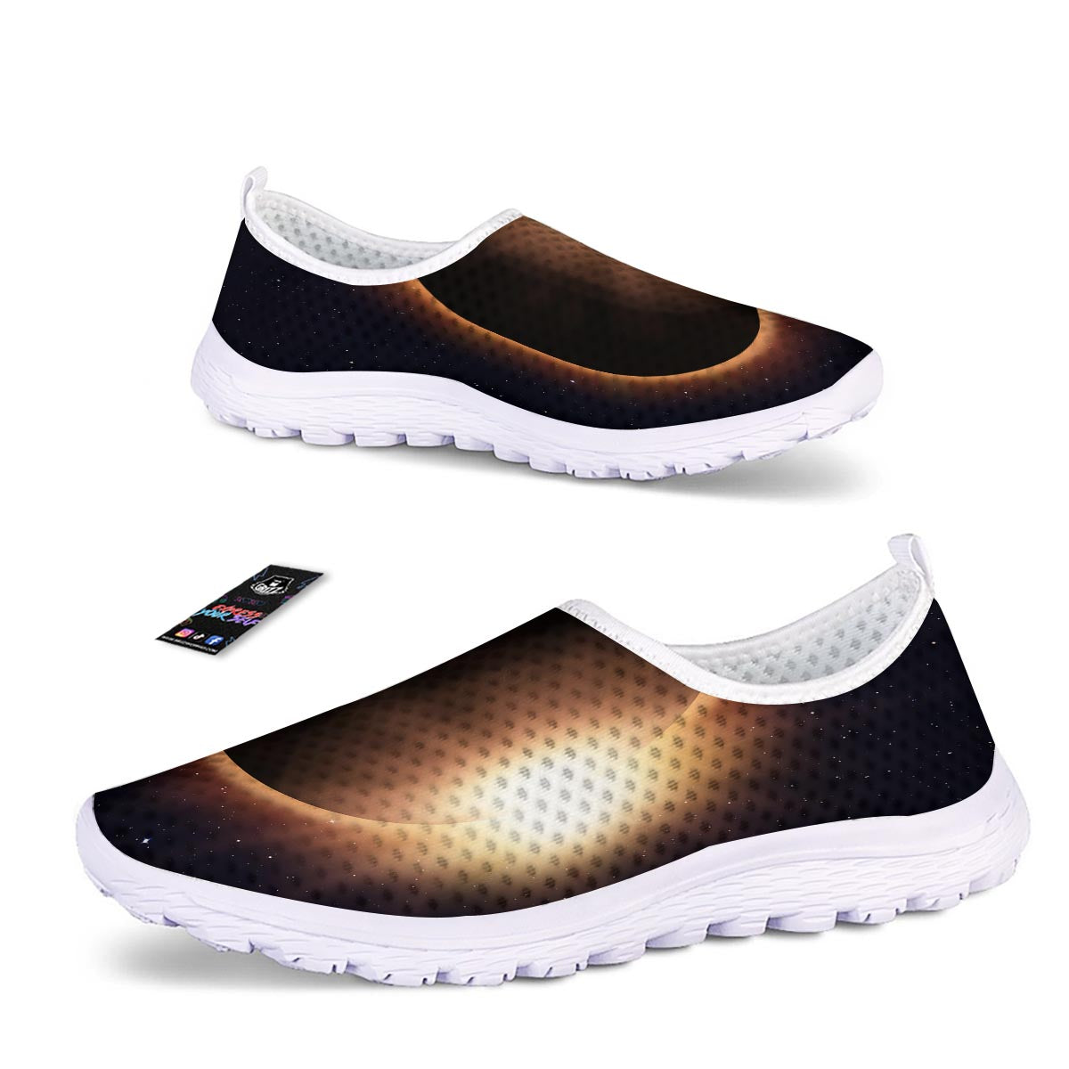 Eclipse Total Solar Print Nurse Shoes-grizzshop