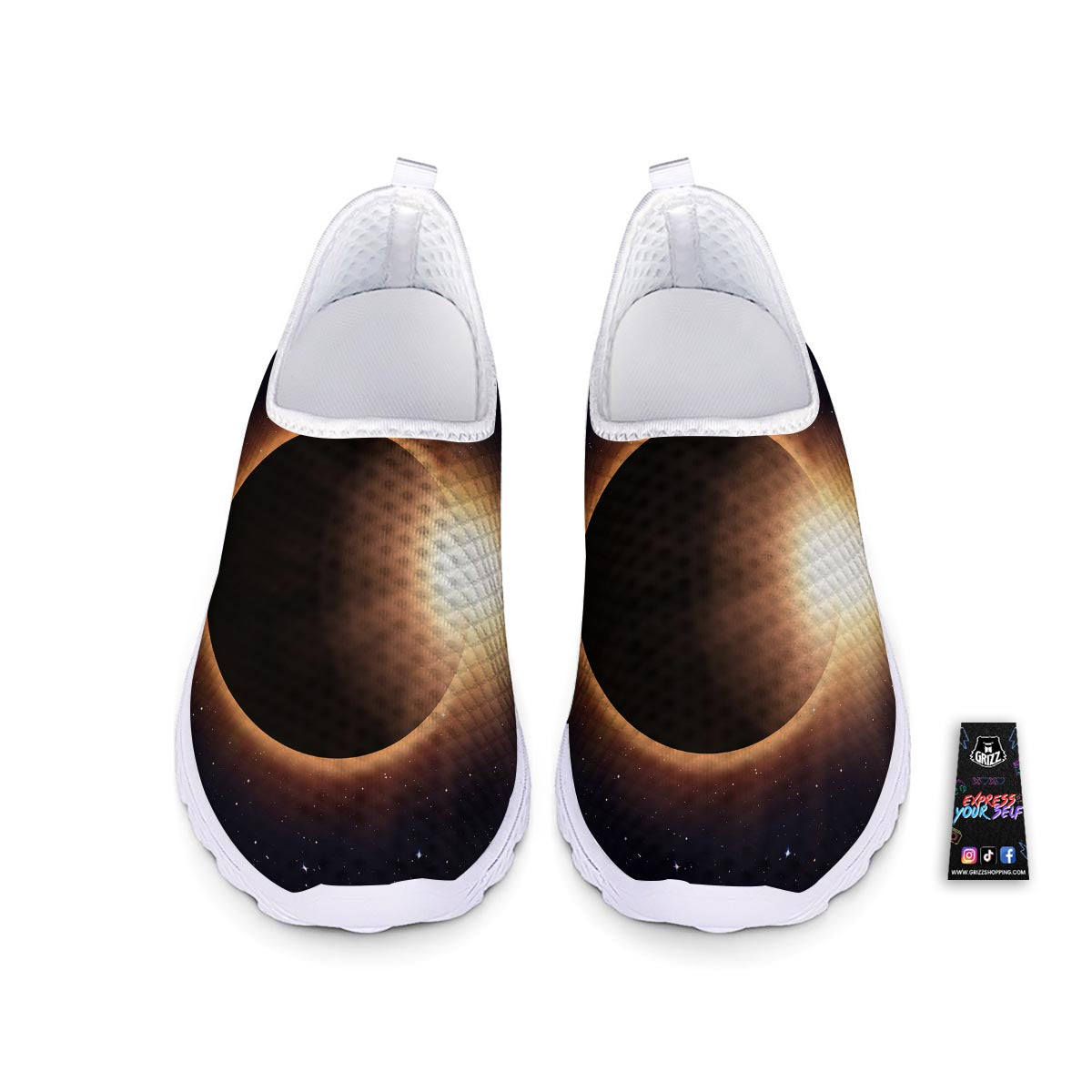 Eclipse Total Solar Print Nurse Shoes-grizzshop