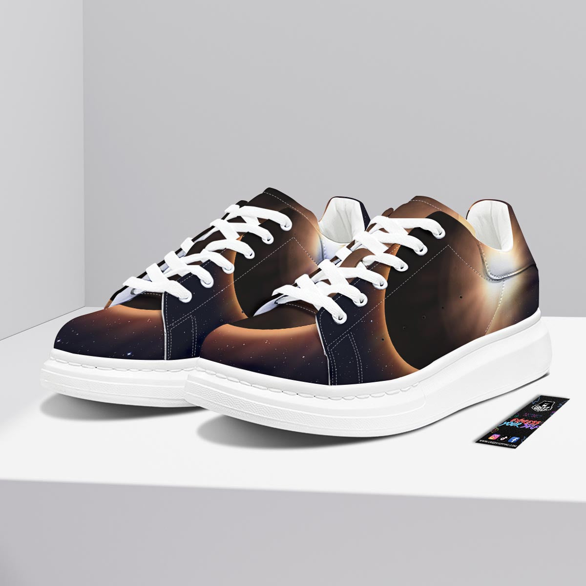 Eclipse Total Solar Print Platform Shoes-grizzshop