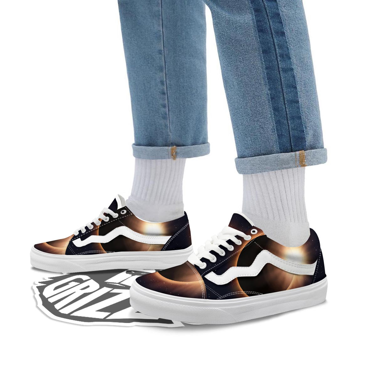 Eclipse Total Solar Print Skate Shoes-grizzshop