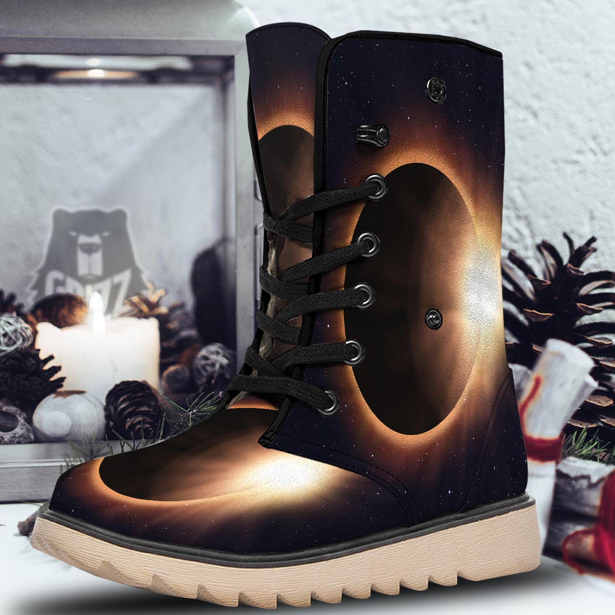 Eclipse Total Solar Print Snow Boots-grizzshop