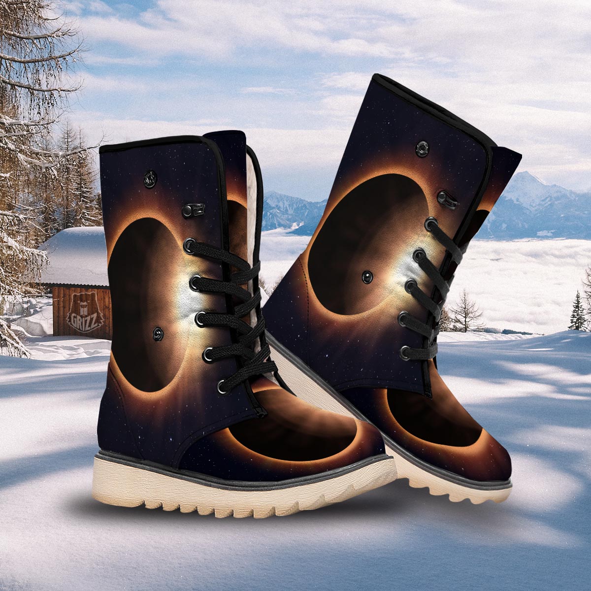 Eclipse Total Solar Print Snow Boots-grizzshop