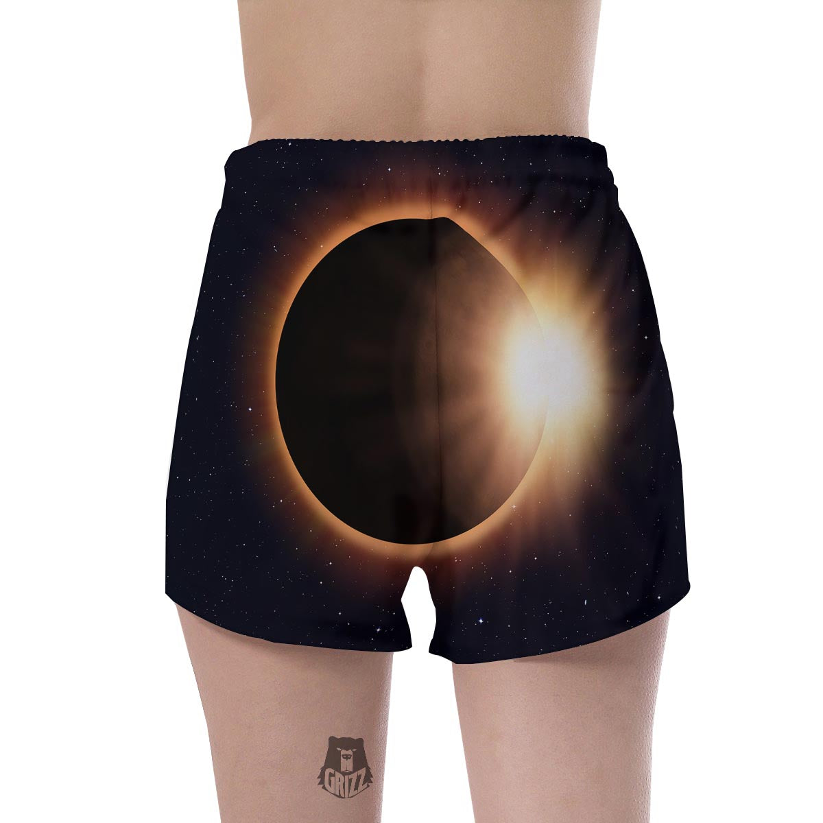 Eclipse Total Solar Print Women's Shorts-grizzshop