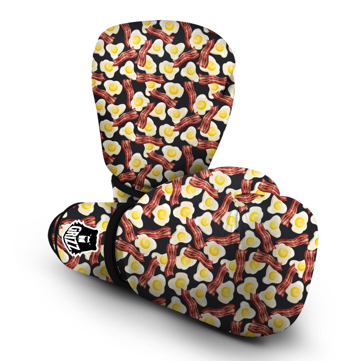 Egg Bacon Pattern Print Boxing Gloves-grizzshop