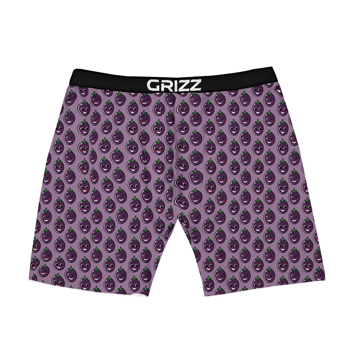 Eggplant Cute Print Pattern Boxer Briefs-grizzshop