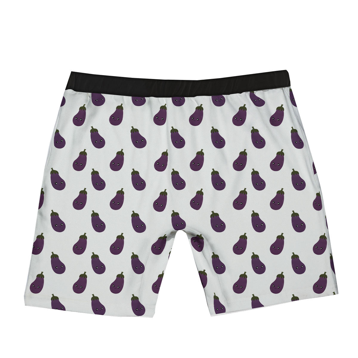 Eggplant Funny Print Pattern Boxer Briefs-grizzshop