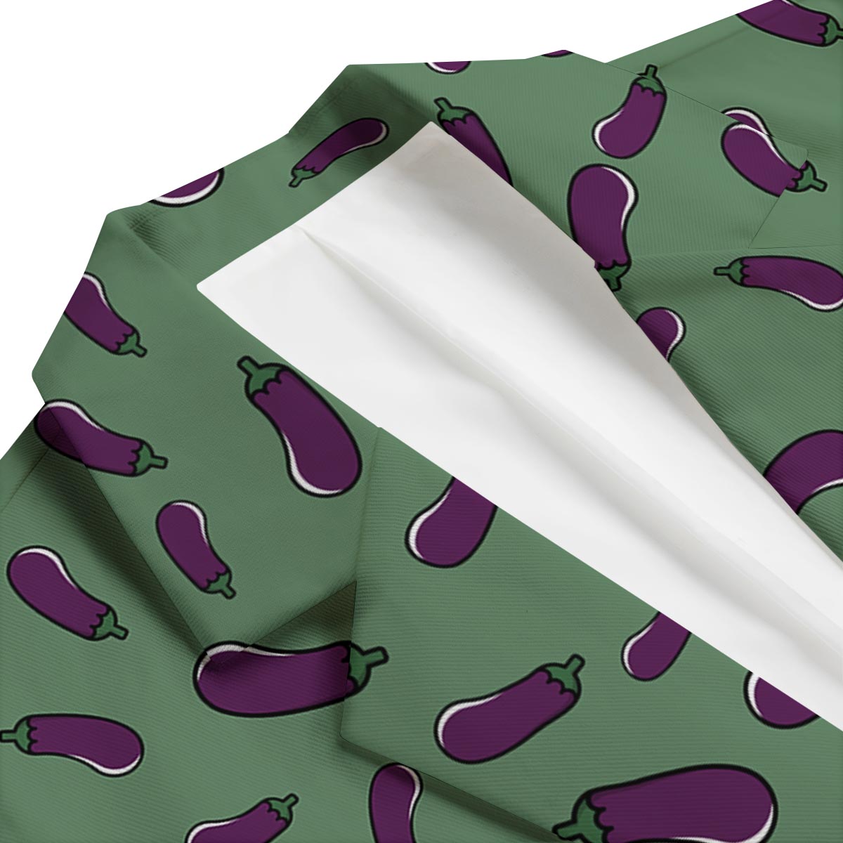 Eggplant Pattern Print Men's Blazer-grizzshop