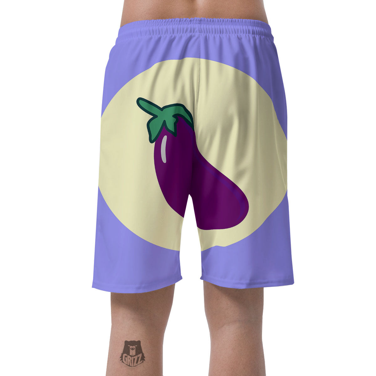 Eggplant Print Men's Shorts-grizzshop
