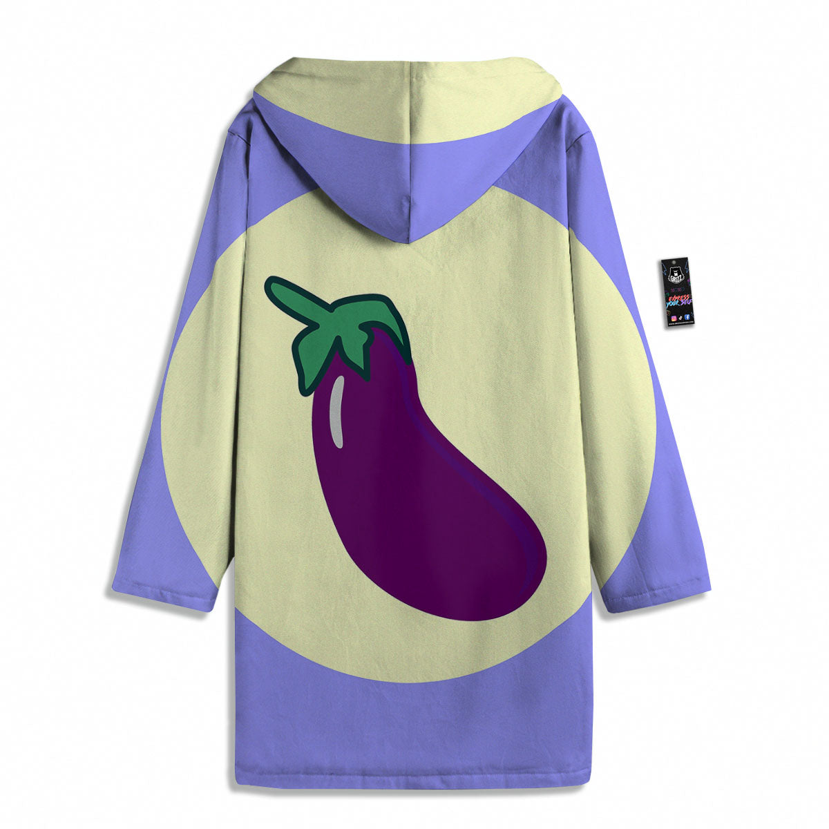 Eggplant Print Men's Windbreaker Jacket-grizzshop