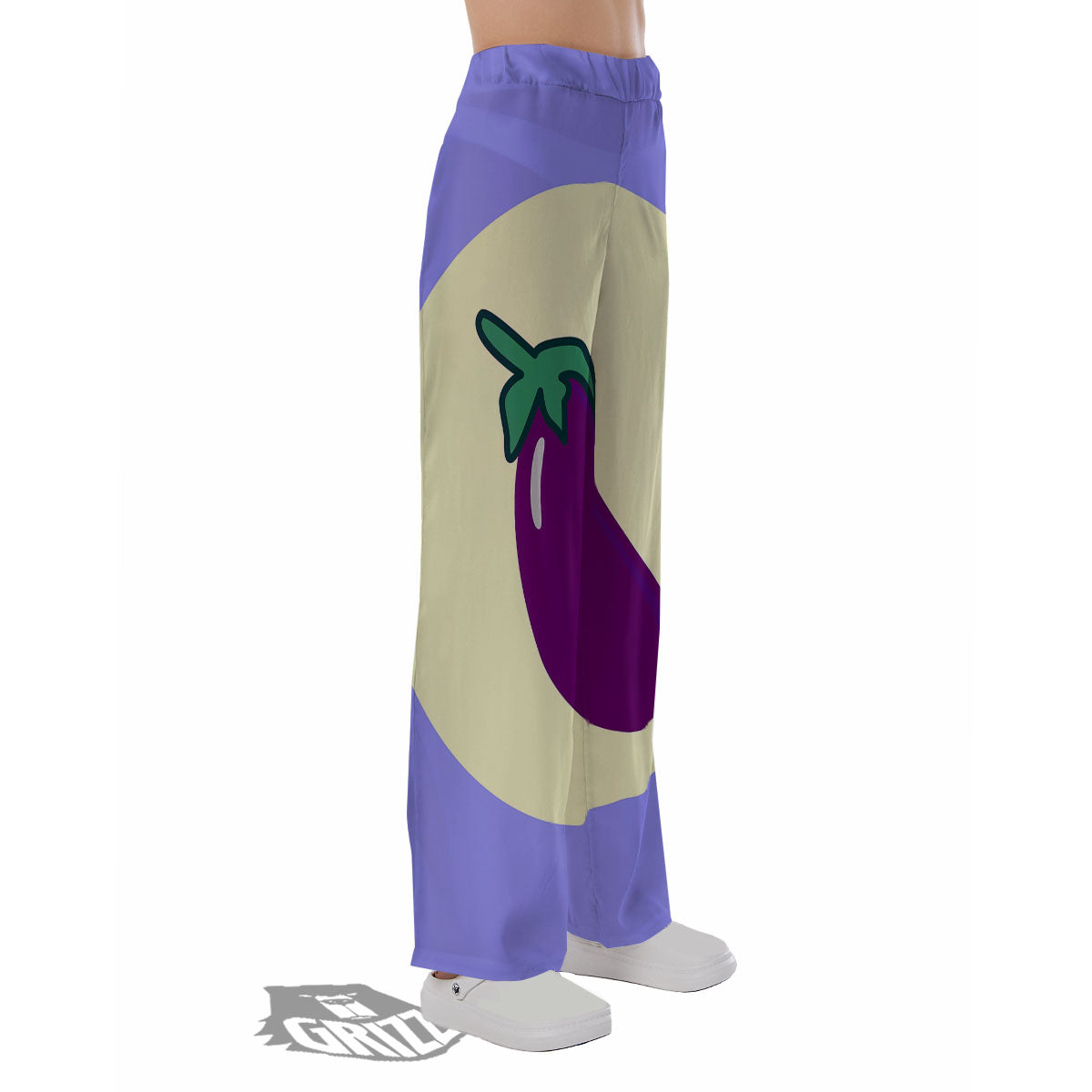 Eggplant Print Pajama Pants-grizzshop