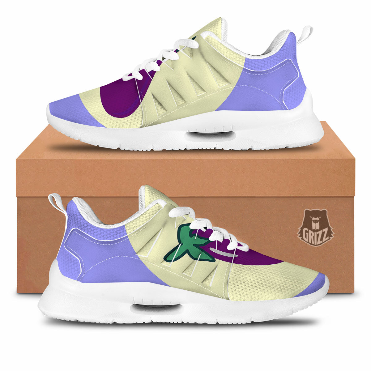 Eggplant Print Tennis Shoes-grizzshop