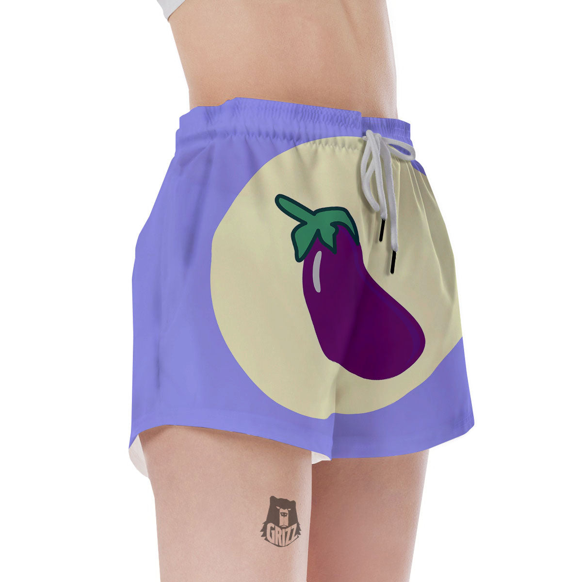 Eggplant Print Women's Shorts-grizzshop