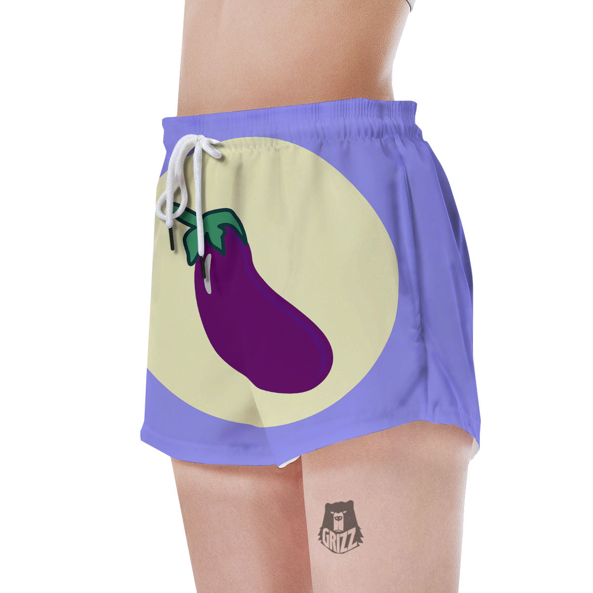 Eggplant Print Women's Shorts-grizzshop