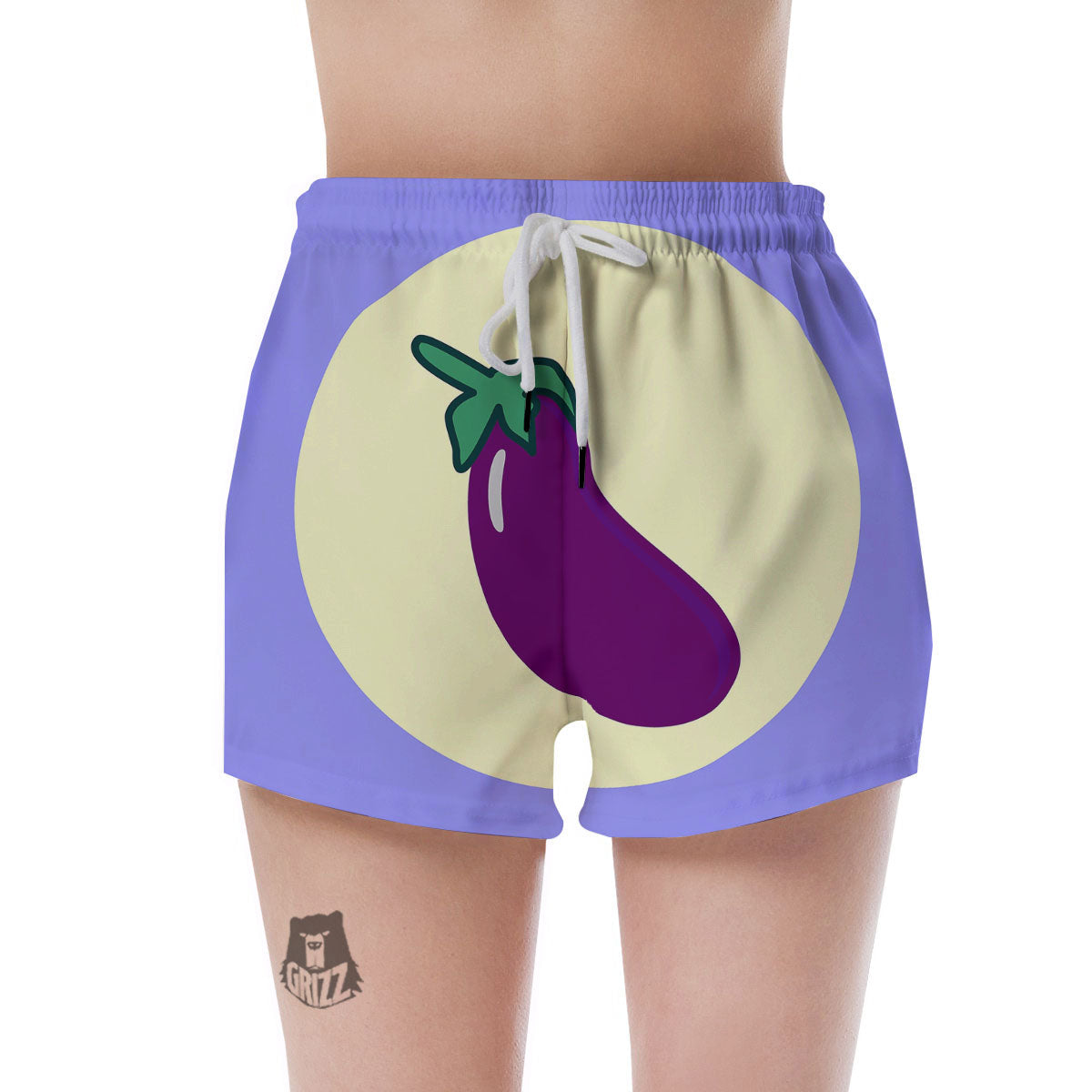 Eggplant Print Women's Shorts-grizzshop