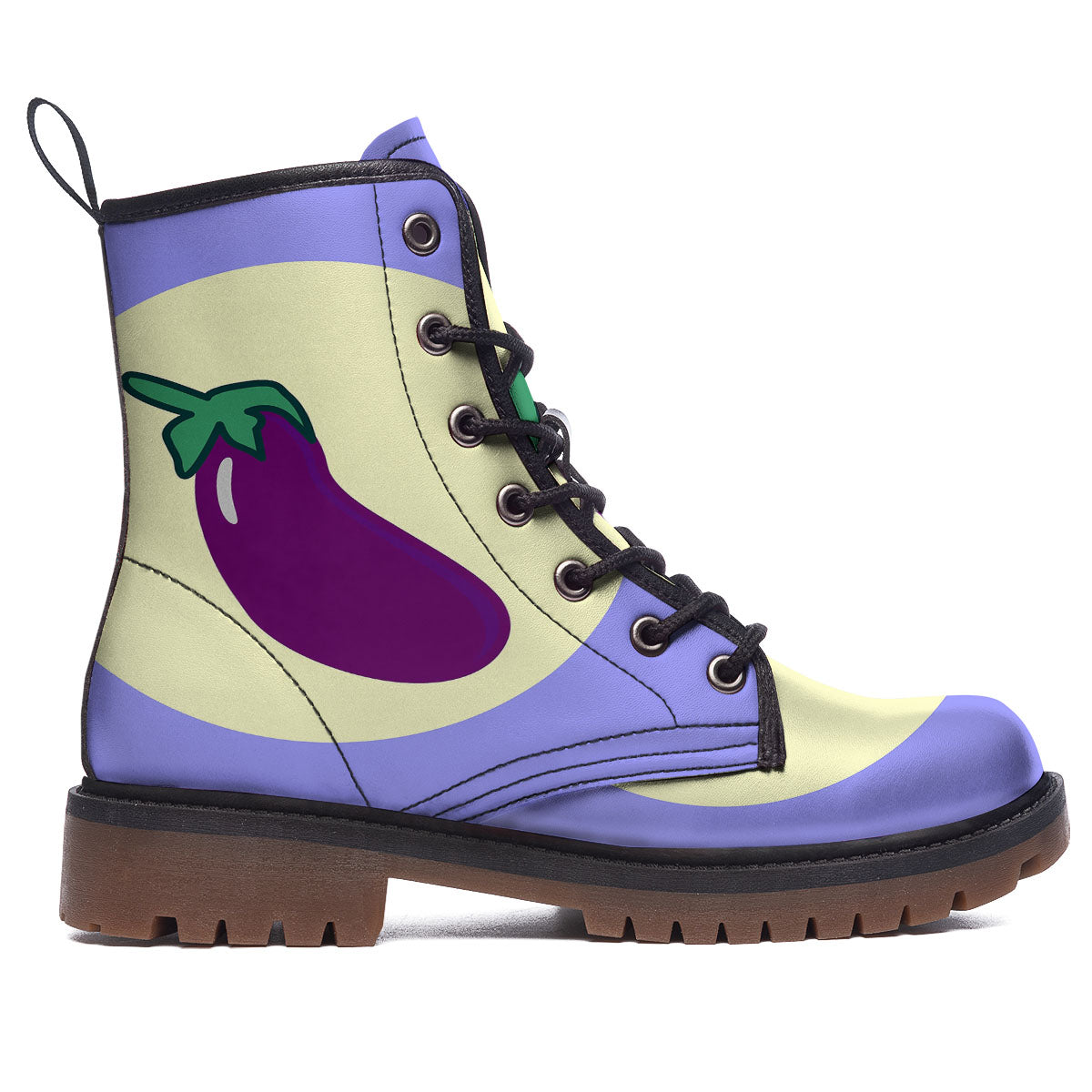 Eggplant Print Work Boots-grizzshop