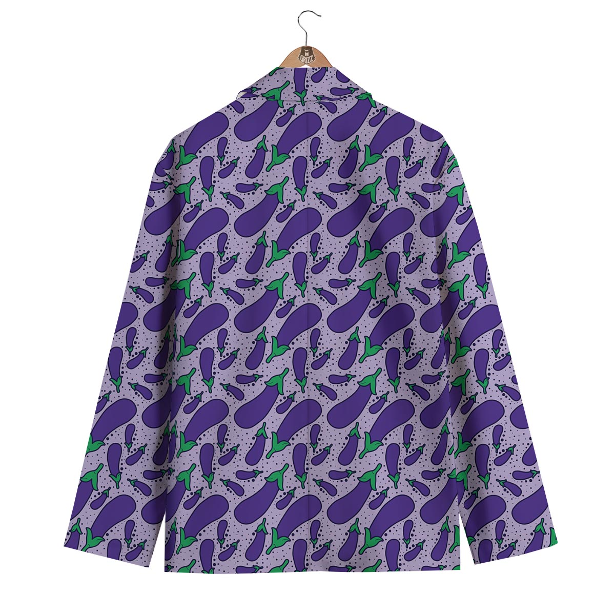 Eggplant Purple Cute Print Pattern Men's Blazer-grizzshop