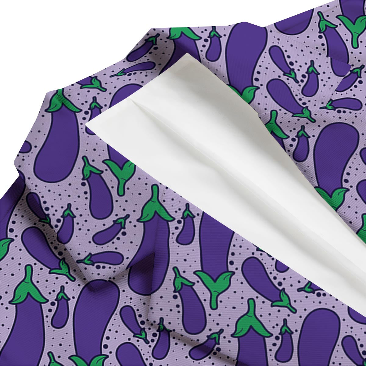 Eggplant Purple Cute Print Pattern Men's Blazer-grizzshop