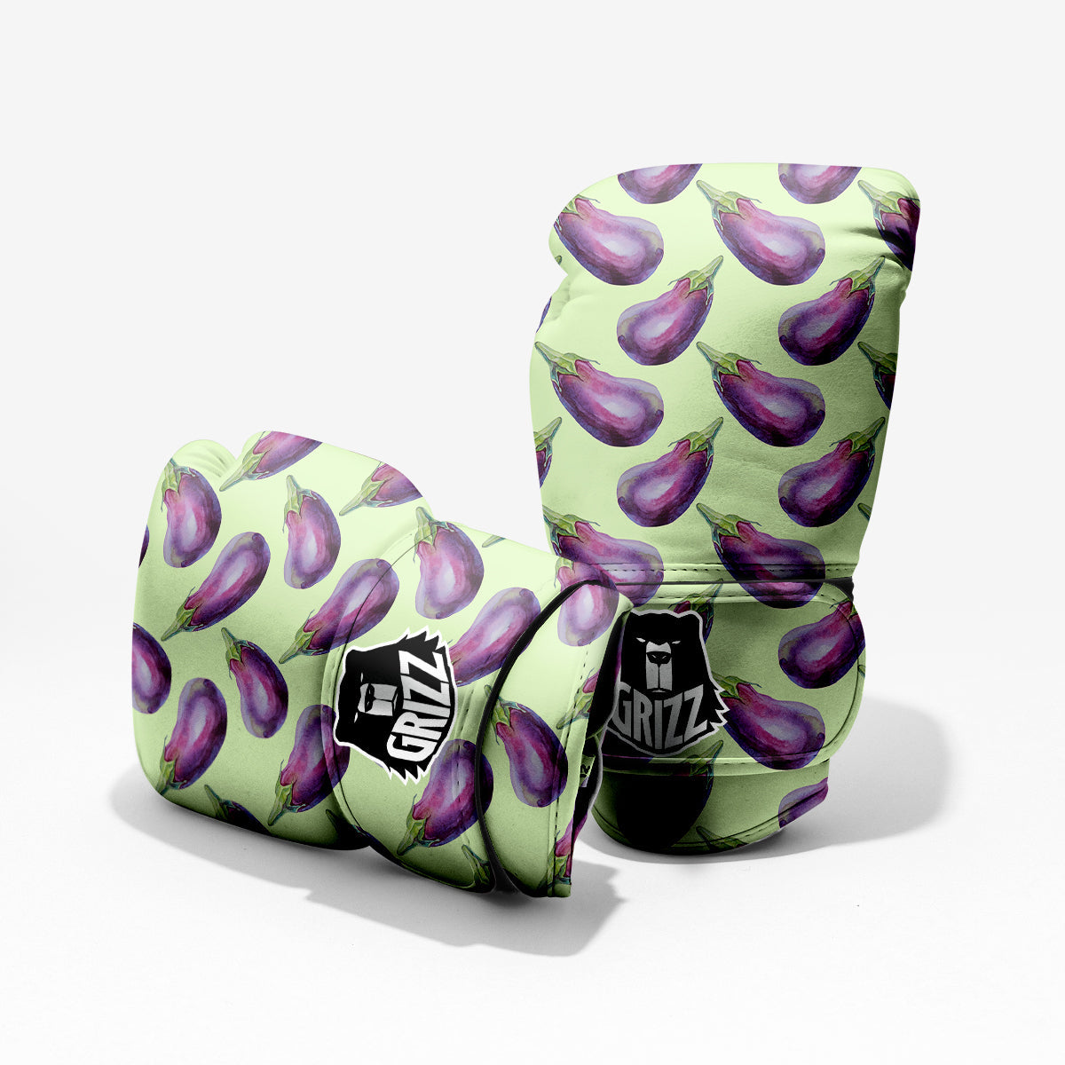 Eggplant Watercolor Pattern Pro Boxing Glove