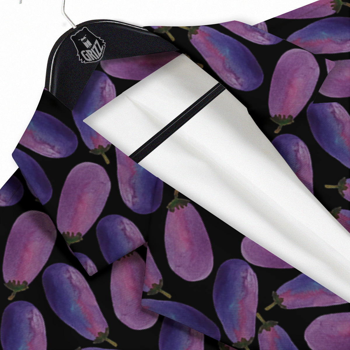 Eggplant Watercolor Print Pattern Men's Sport Coat-grizzshop